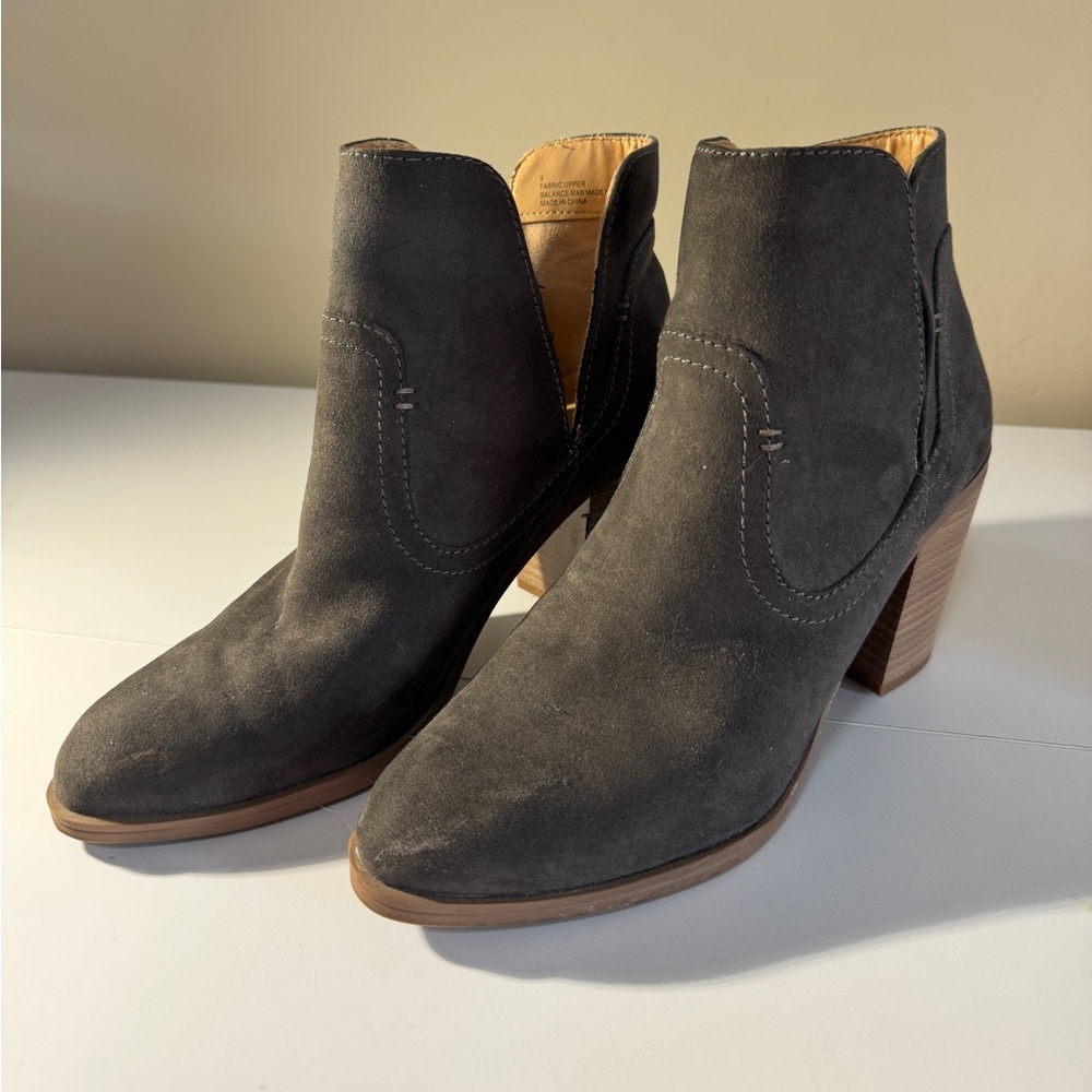 Gray Heeled Boots